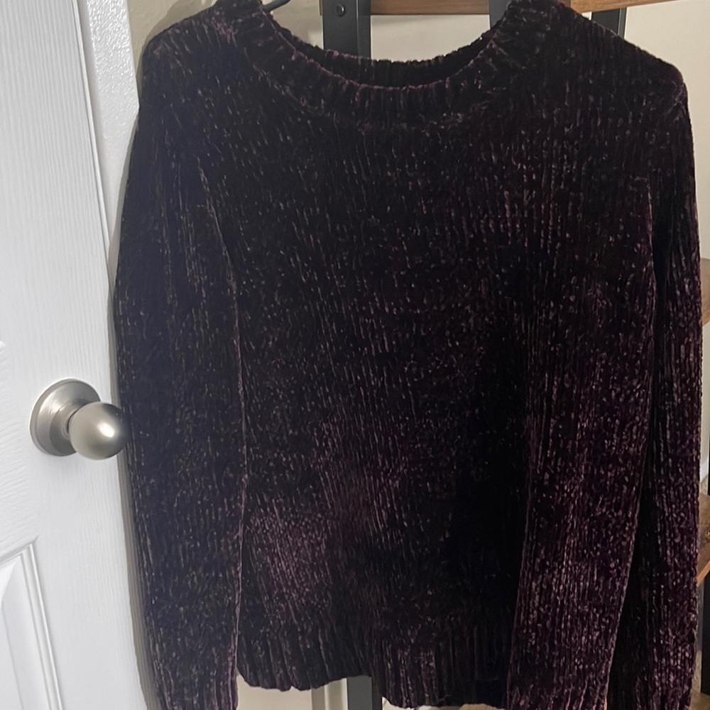 Wine Velvet Sweater 🍇